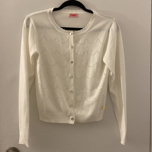 kate spade Sweaters - 🤍 Kate Spade white textured cardigan 🤍